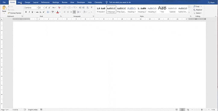 How to insert matrix in Word