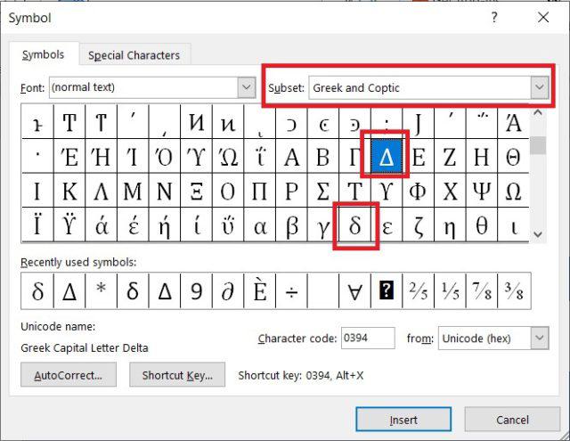 Four methods to type Delta in Word (Δ/δ): Alt X, Alt Code, Insert ...