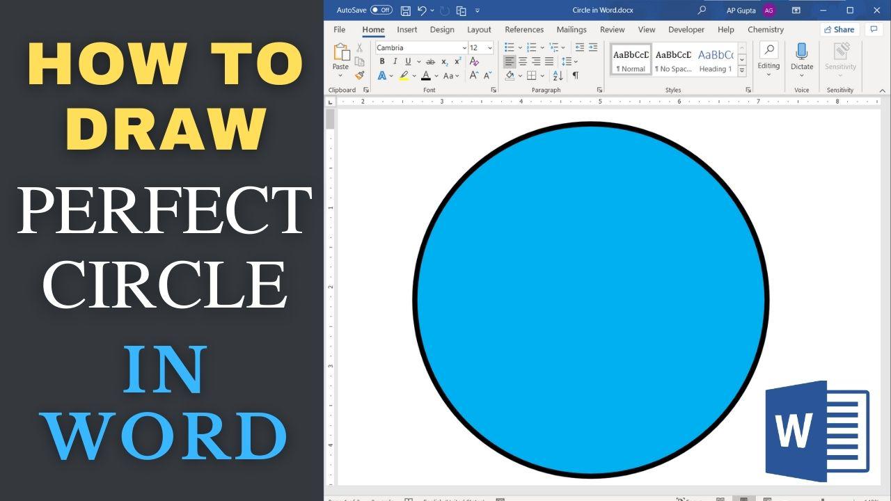 How to draw circle in Word and PowerPoint