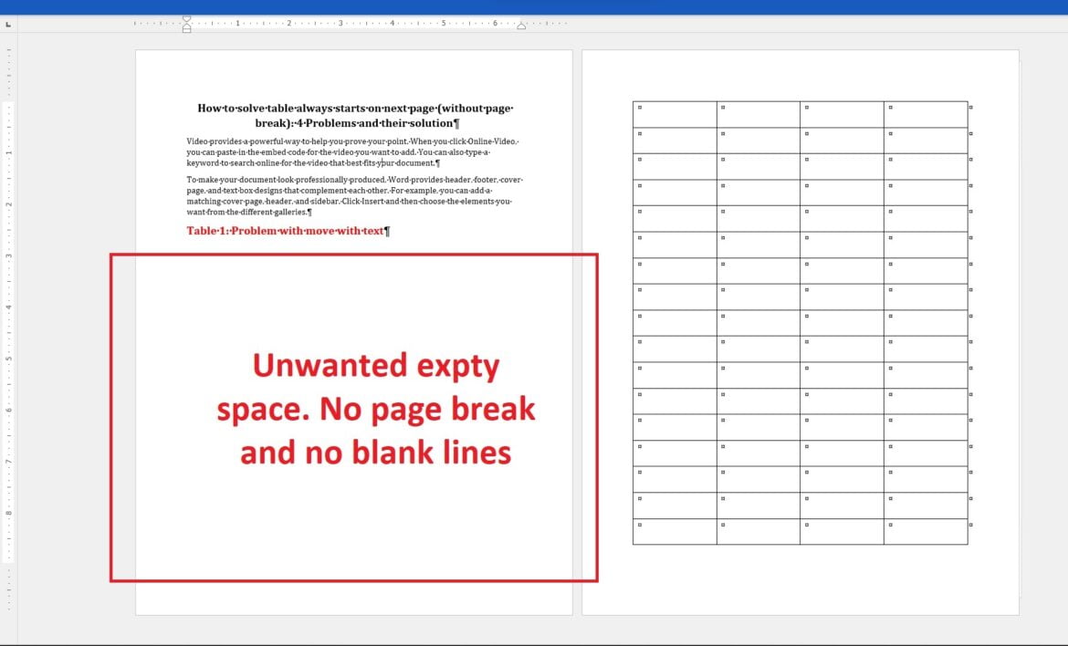 word-table-always-starting-from-next-page-4-causes-and-how-to-stop-it