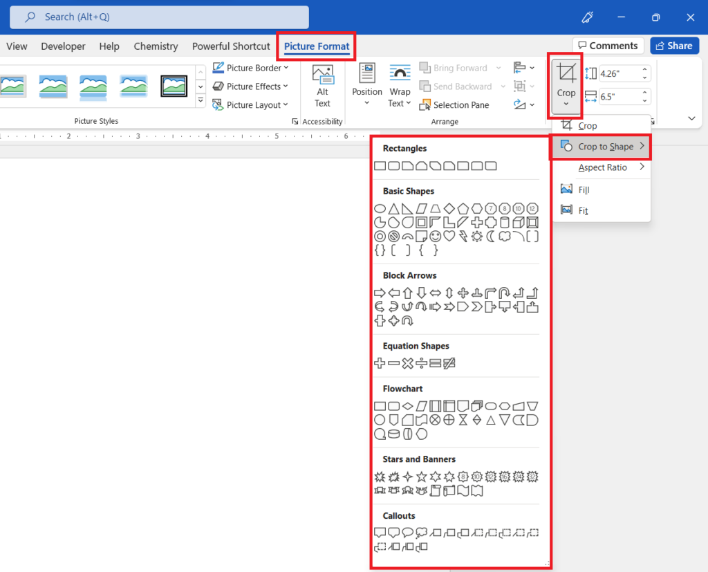 how to crop image to shape