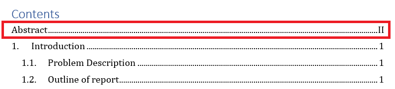 Add abstract in TOC