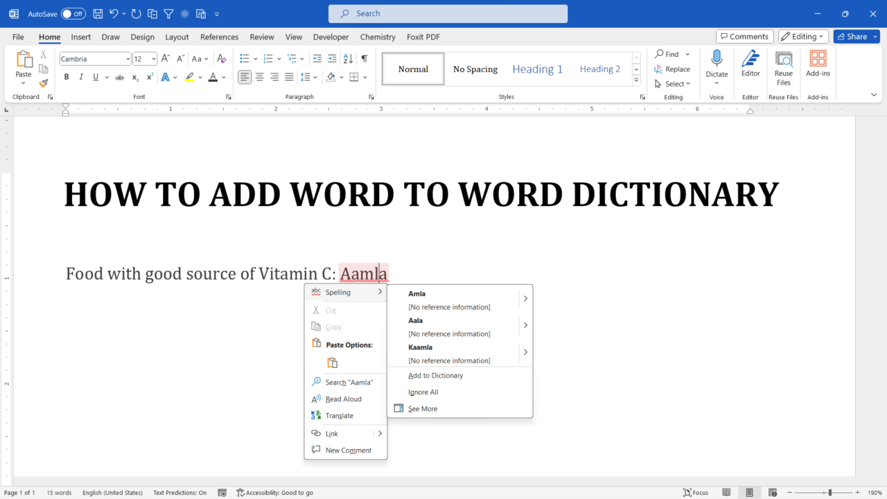 Add word to word dictionary