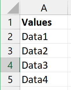 column data for converting into CSV
