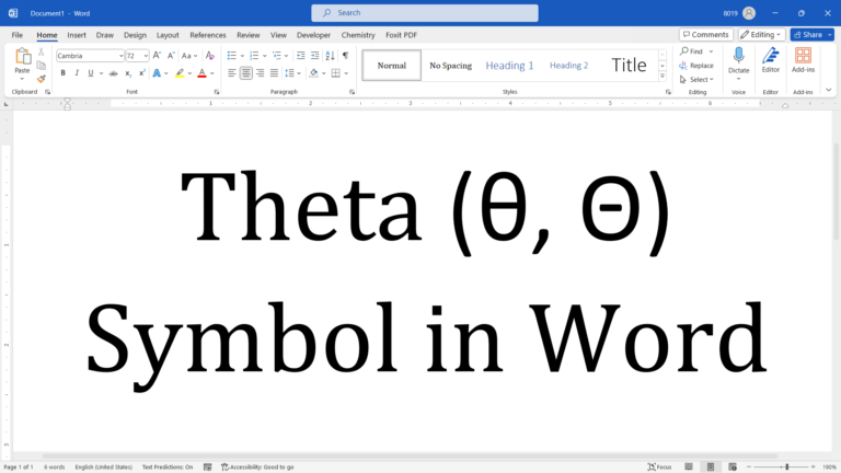 Theta (θ) in Word: 5 methods & shortcut you must know - PickupBrain: Be ...
