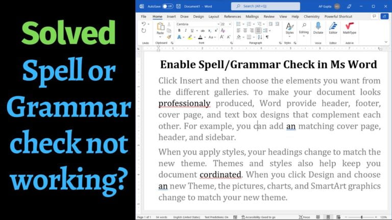 Troubleshooting Spell Check Issues in Microsoft Word