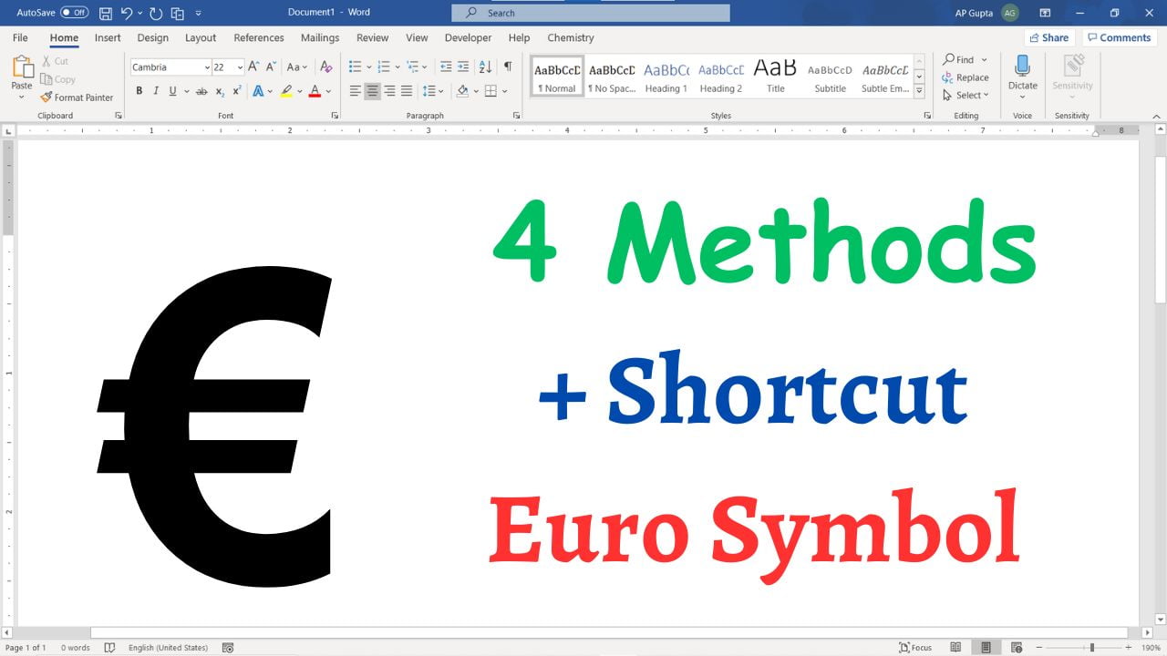 Word Euro Symbol Archives PickupBrain Be Smart