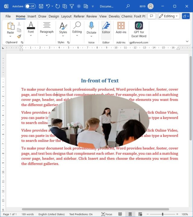 Understanding Different Types Text Wrapping Options in MS Word