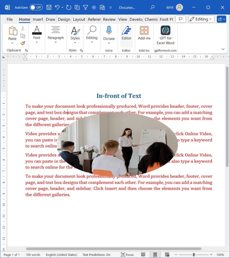 Understanding Different Types Text Wrapping Options in MS Word