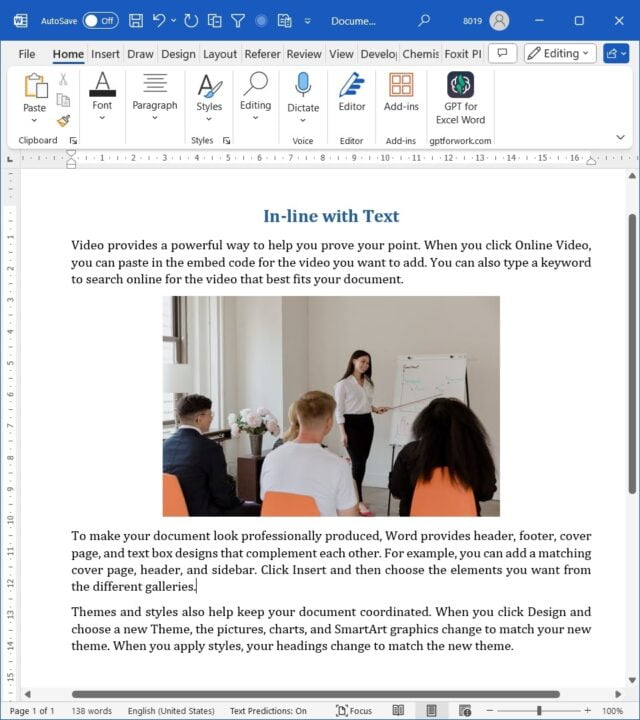 Understanding Different Types Text Wrapping Options in MS Word