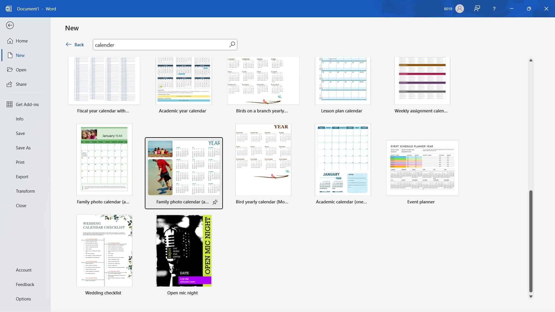 select calendar theme