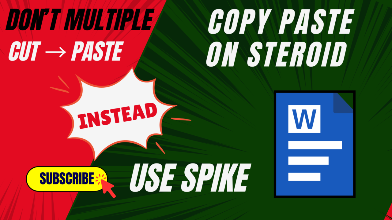 spike feature in Ms Word